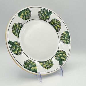 Ortino Nahid 1998 Artichoke Serving Plate Deruta Italy Hand Painted 11" Vintage